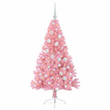 Albero di Natale artificiale con luci integrate Rosa 120 cm PVC