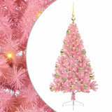 Albero di Natale artificiale con luci integrate Rosa 120 cm PVC