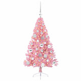 Albero di Natale artificiale con luci integrate Rosa 120 cm PVC