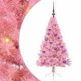 Albero di Natale artificiale con luci integrate Rosa 120 cm PVC