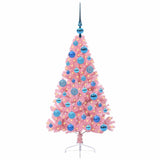 Albero di Natale artificiale con luci integrate Rosa 120 cm PVC