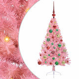 Albero di Natale artificiale con luci integrate Rosa 120 cm PVC