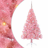 Albero di Natale artificiale con luci integrate Rosa 150 cm PVC