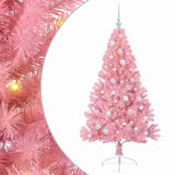 Albero di Natale artificiale con luci integrate Rosa 150 cm PVC