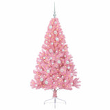 Albero di Natale artificiale con luci integrate Rosa 150 cm PVC