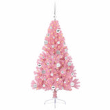 Albero di Natale artificiale con luci integrate Rosa 150 cm PVC