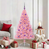 Albero di Natale artificiale con luci integrate Rosa 150 cm PVC