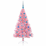 Albero di Natale artificiale con luci integrate Rosa 150 cm PVC