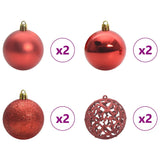 Albero di Natale artificiale con luci integrate Rosa 150 cm PVC