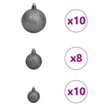 Albero di Natale artificiale con luci integrate Rosa 180 cm PVC