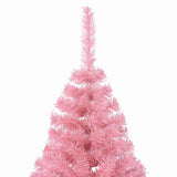 Albero di Natale artificiale con luci integrate Rosa 210 cm PVC