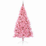 Albero di Natale artificiale con luci integrate Rosa 210 cm PVC