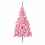 Albero di Natale artificiale con luci integrate Rosa 210 cm PVC