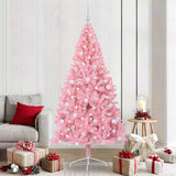 Albero di Natale artificiale con luci integrate Rosa 210 cm PVC