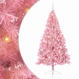 Albero di Natale artificiale con luci integrate Rosa 210 cm PVC