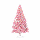 Albero di Natale artificiale con luci integrate Rosa 210 cm PVC