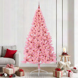 Albero di Natale artificiale con luci integrate Rosa 240 cm PVC
