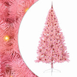 Albero di Natale artificiale con luci integrate Rosa 240 cm PVC