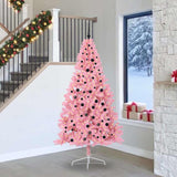 Albero di Natale artificiale con luci integrate Rosa 240 cm PVC