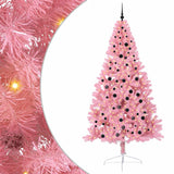 Albero di Natale artificiale con luci integrate Rosa 240 cm PVC