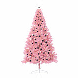 Albero di Natale artificiale con luci integrate Rosa 240 cm PVC