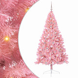 Albero di Natale artificiale con luci integrate Rosa 240 cm PVC