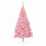 Albero di Natale artificiale con luci integrate Rosa 240 cm PVC