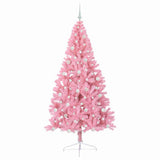 Albero di Natale artificiale con luci integrate Rosa 240 cm PVC