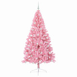 Albero di Natale artificiale con luci integrate Rosa 240 cm PVC