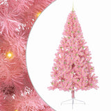 Albero di Natale artificiale con luci integrate Rosa 240 cm PVC