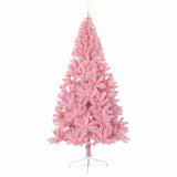 Albero di Natale artificiale con luci integrate Rosa 240 cm PVC