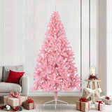 Albero di Natale artificiale con luci integrate Rosa 240 cm PVC