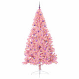 Albero di Natale artificiale con luci integrate Rosa 240 cm PVC