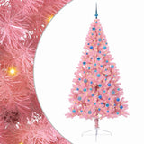 Albero di Natale artificiale con luci integrate Rosa 240 cm PVC