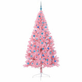 Albero di Natale artificiale con luci integrate Rosa 240 cm PVC