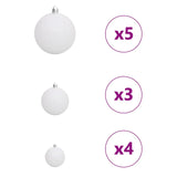 Albero di Natale artificiale con luci integrate Nero 120 cm PVC