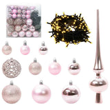 Albero di Natale artificiale con luci integrate Nero 180 cm PVC
