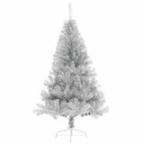 Albero di Natale artificiale con luci integrate Argento 120 cm