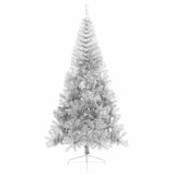 Albero di Natale artificiale con luci integrate Argento 210 cm