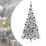 Albero di Natale artificiale con luci integrate Argento 210 cm