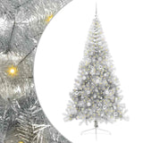 Albero di Natale artificiale con luci integrate Argento 210 cm