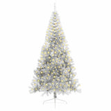 Albero di Natale artificiale con luci integrate Argento 240 cm