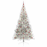 Albero di Natale artificiale con luci integrate Argento 240 cm