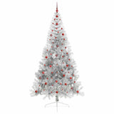 Albero di Natale artificiale con luci integrate Argento 240 cm