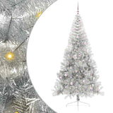 Albero di Natale artificiale con luci integrate Argento 240 cm