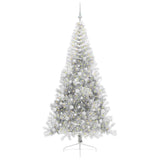 Albero di Natale artificiale con luci integrate Argento 240 cm