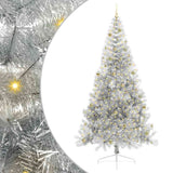 Albero di Natale artificiale con luci integrate Argento 240 cm