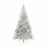 Albero di Natale artificiale con luci integrate Argento 240 cm