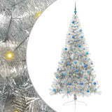 Albero di Natale artificiale con luci integrate Argento 240 cm