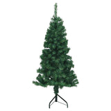 Albero di Natale Artificiale Angolare con 150 LED Verde 150 cm